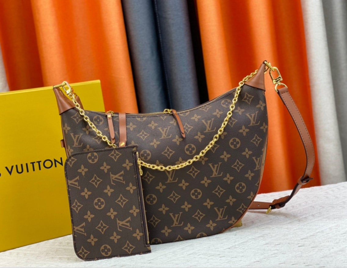 $2400 Louis Vuitton Melie Brown Monogram Canvas Shoulder Bag Hobo